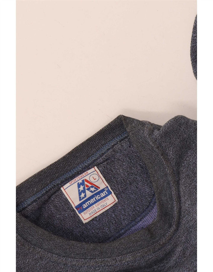 By American Womens Graphic Oversized Sweatshirt Jumper UK 16 Large Blue