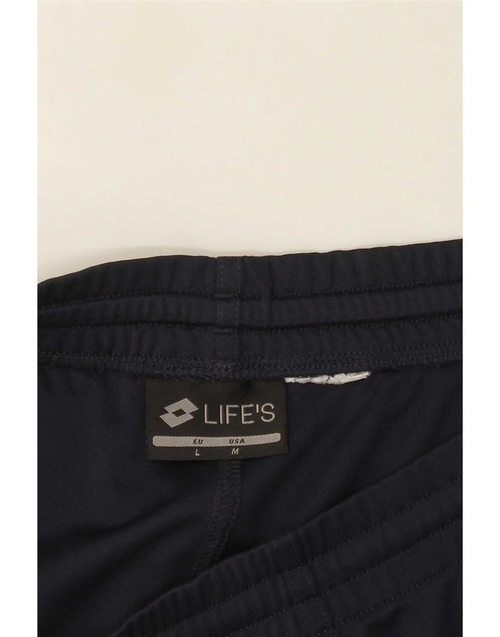 Lotto Mens Graphic Sport Shorts Medium Navy Blue Colourblock