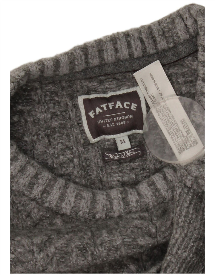 Maglione maglione girocollo da donna Fat Face UK 14 Lana grigio medio
