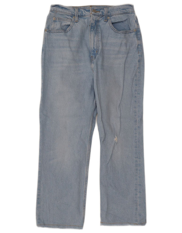 Levi's Womens High Waist Cropped Jeans W28 L23 Blue Cotton