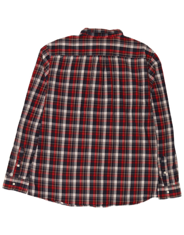 Camicia da uomo in flanella Wrangler XL in cotone scozzese rosso