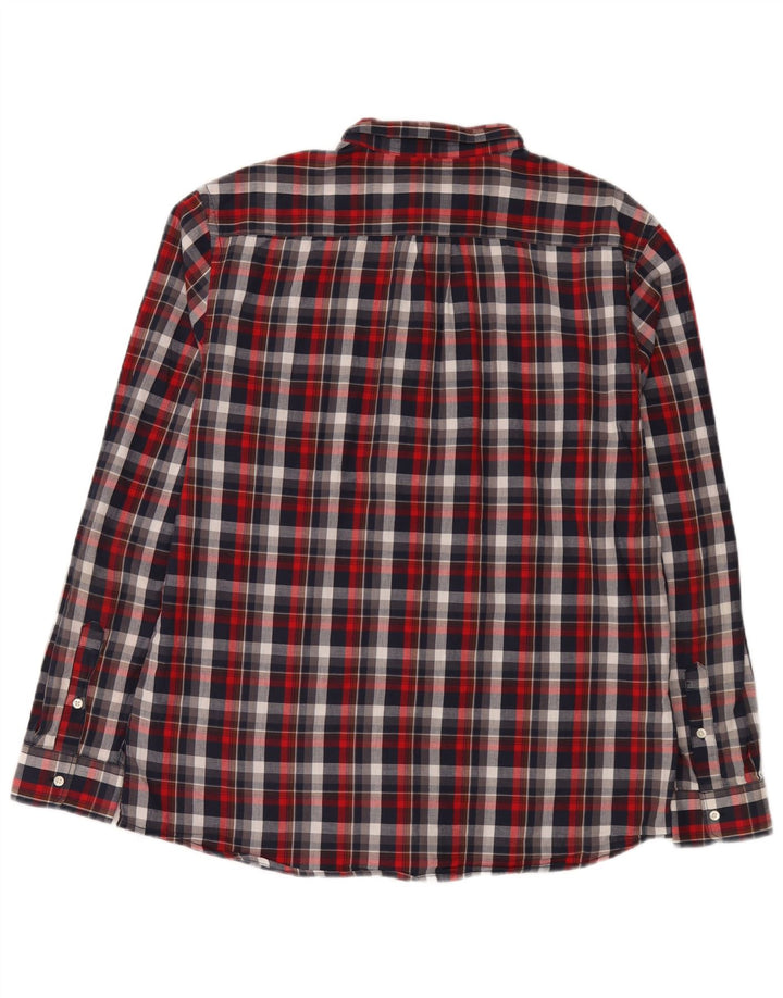 Wrangler Mens Flannel Shirt XL Red Plaid Cotton