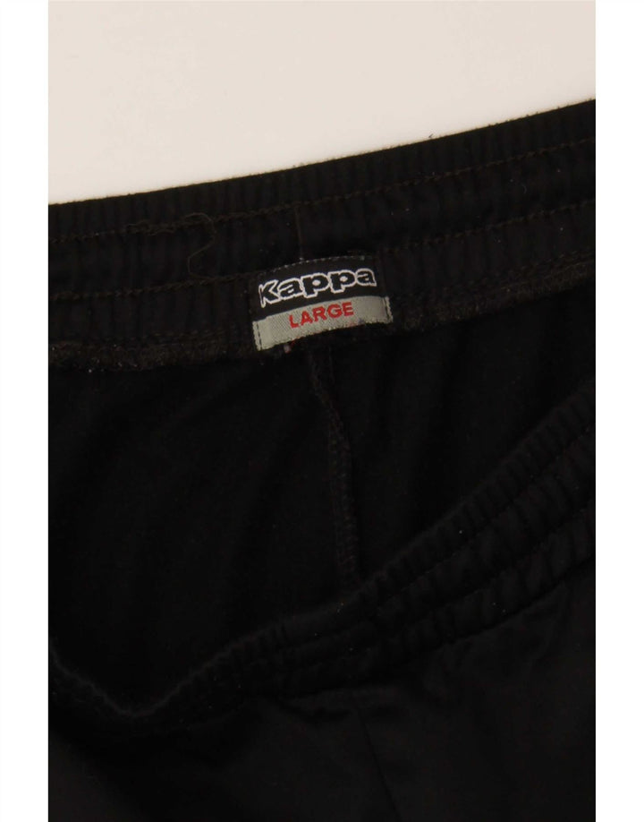 Kappa Mens Graphic Tracksuit Trousers Joggers Large  Black