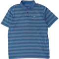 Nike Mens Polo Shirt XL Blue Striped Polyester