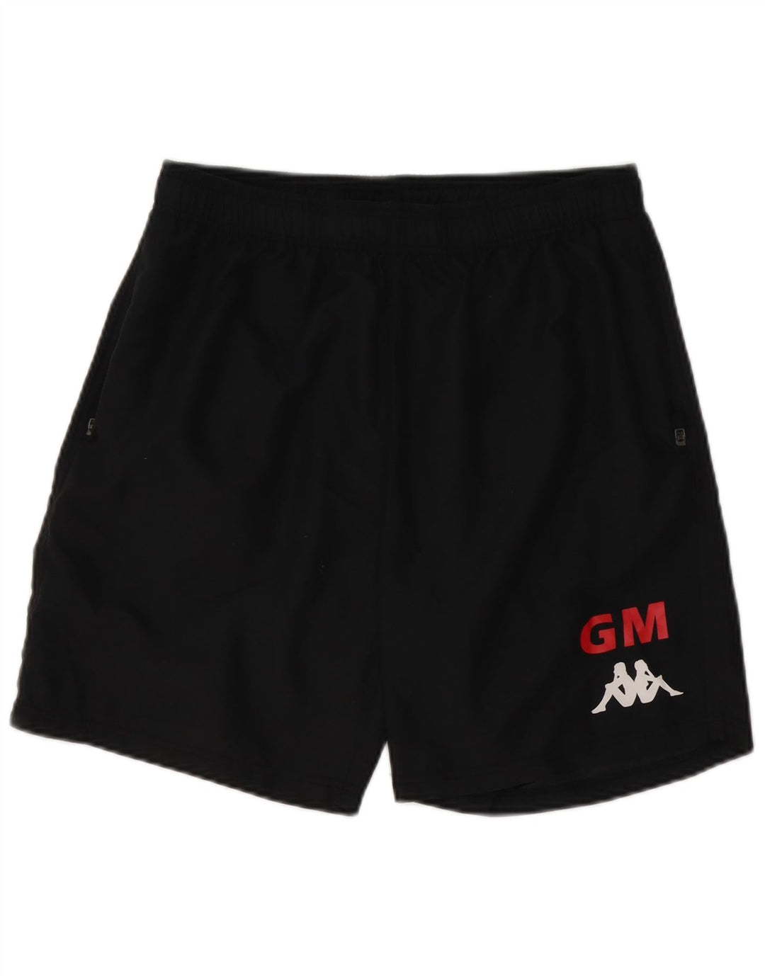 Pantaloncini sportivi grafici da uomo Kappa grandi neri in poliestere