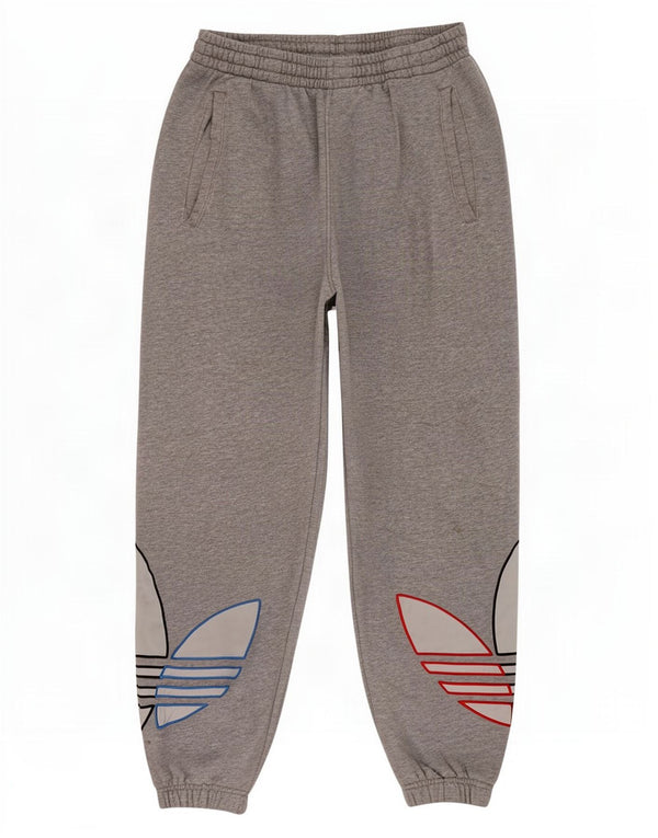 Pantaloni da tuta grafica da uomo Adidas Joggers in cotone grigio medio
