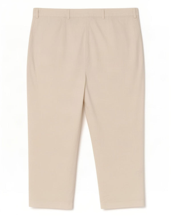 Marks & Spencer Γυναικείο ίσιο παντελόνι Capri UK 16 Large W34 L20 White