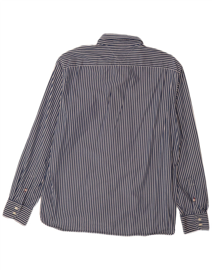 TOMMY HILFIGER Mens Shirt XL Navy Blue Striped