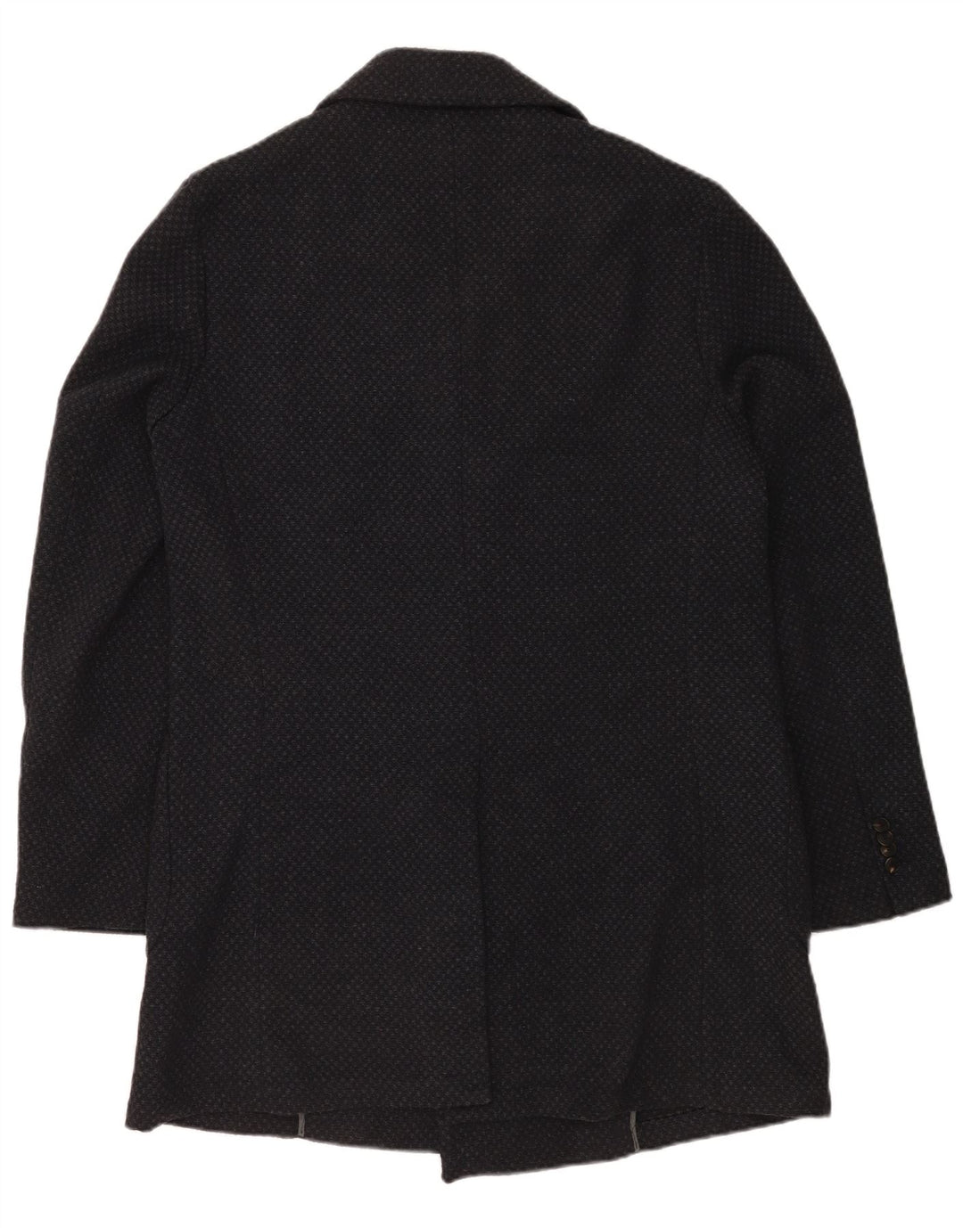 Sirmoney Mens Double Breasted Blazer Jacket IT 52 XL Navy Blue Spotted Wool