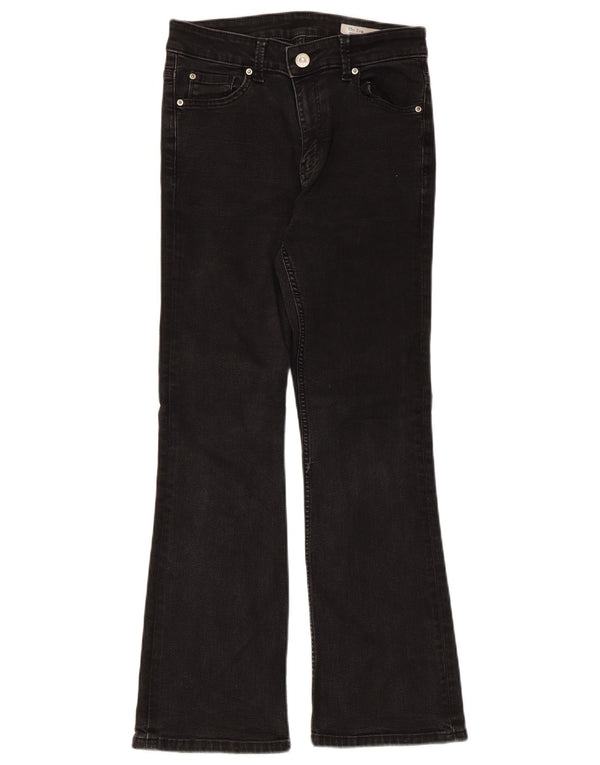 Calça jeans feminina Marks & Spencer The Eva Bootcut Reino Unido 10 pequena W28 L27 preta