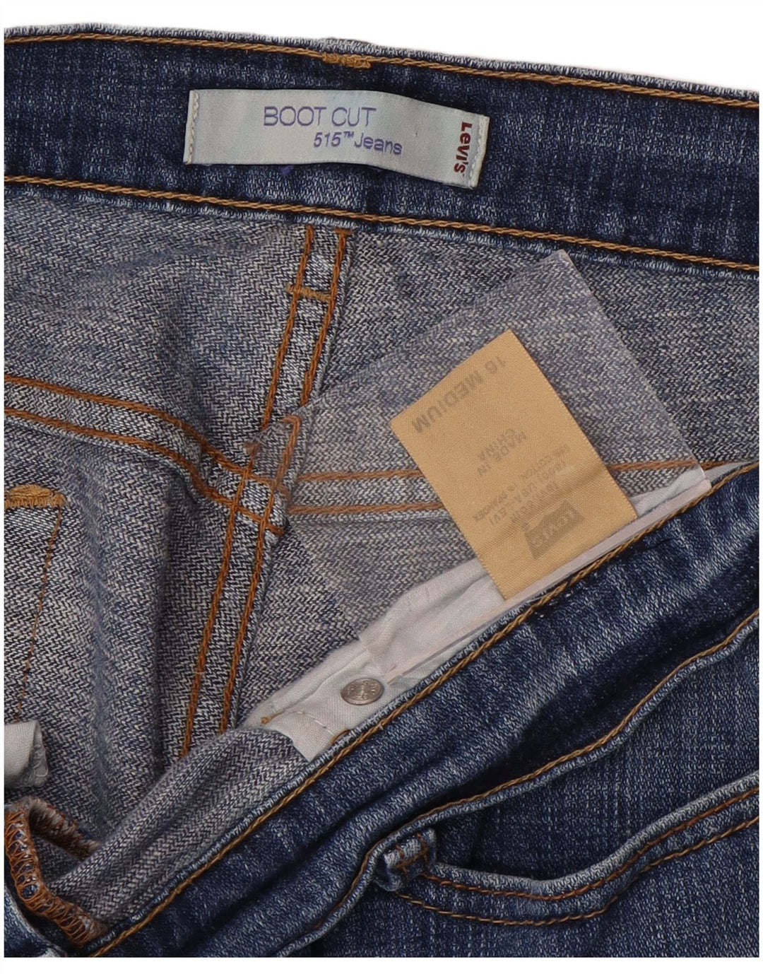 LEVI'S Womens 515 Bootcut Jeans US 16 2XL W36 L31 Blue Cotton
