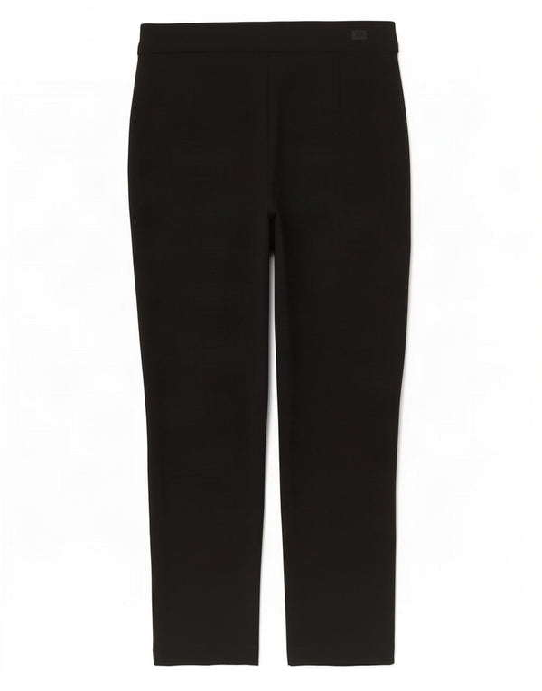 Marks & Spencer Pantalones casuales de cintura alta para mujer UK 12 Medium W30 L27 Blac