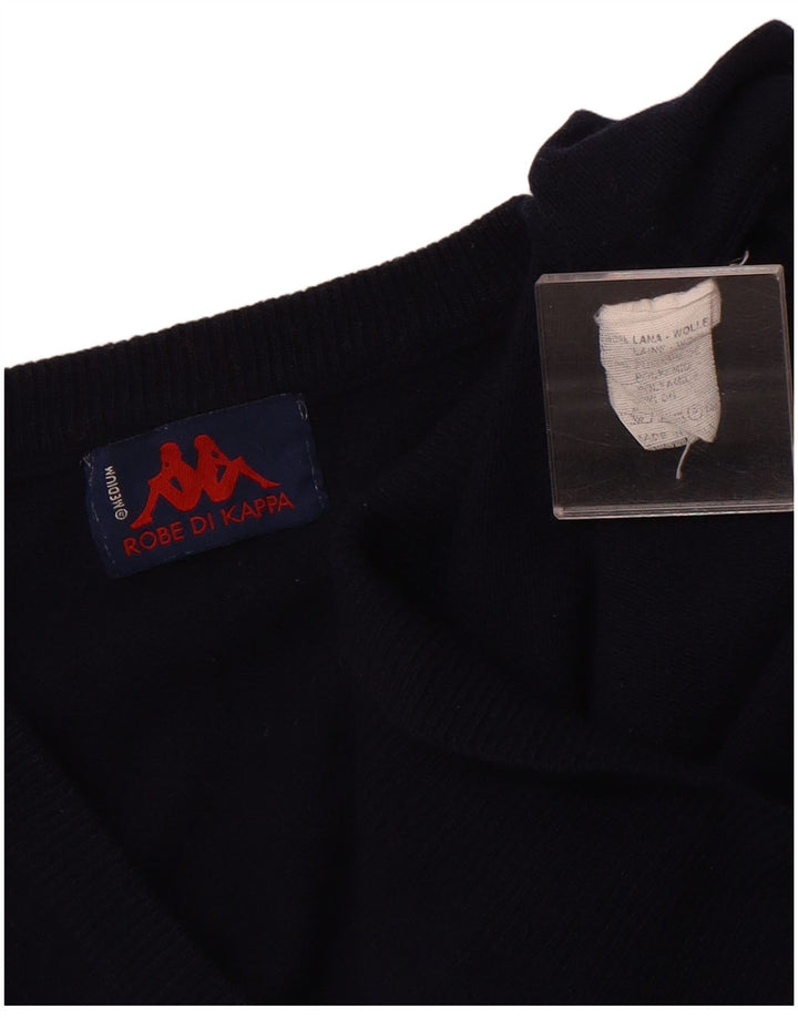 KAPPA Mens Vest Tank Top Medium Navy Blue Wool