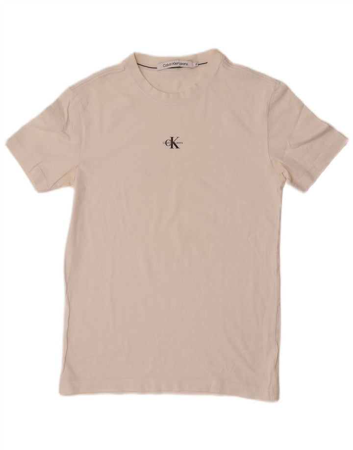 Calvin Klein Jeans Mens T-Shirt Top XS White