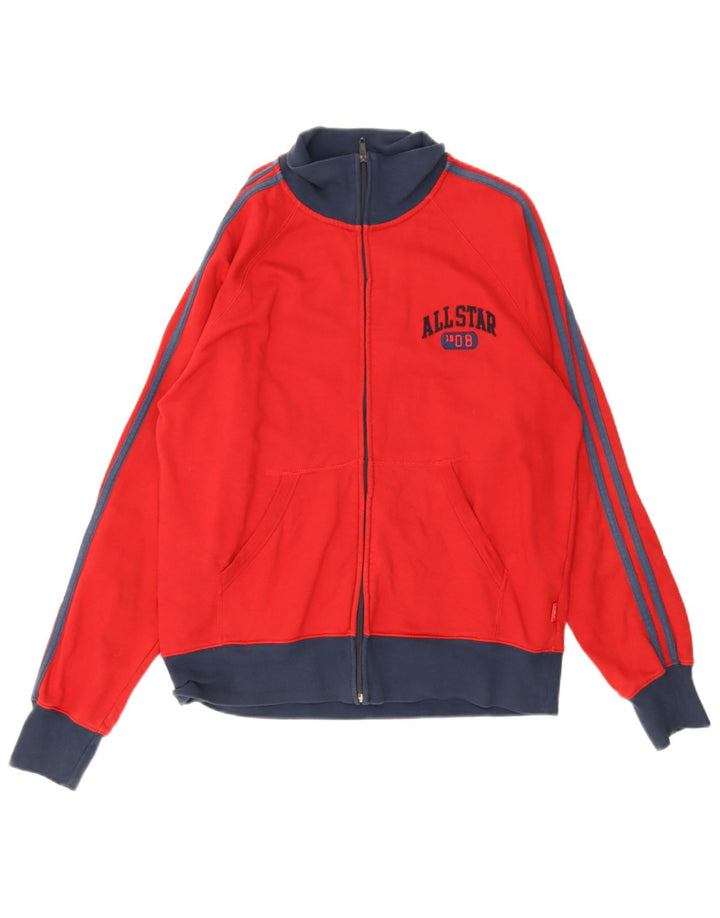 Converse Mens All Star Graphic Tracksuit Top Jacket Medium Red Colourblock