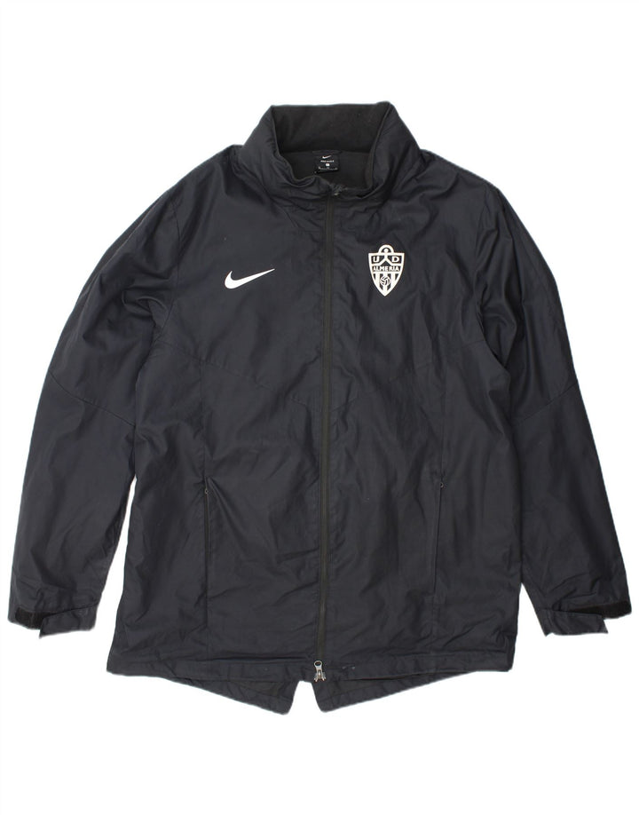 Giacca antipioggia con cappuccio da uomo Nike UK 42 XL poliestere grigio