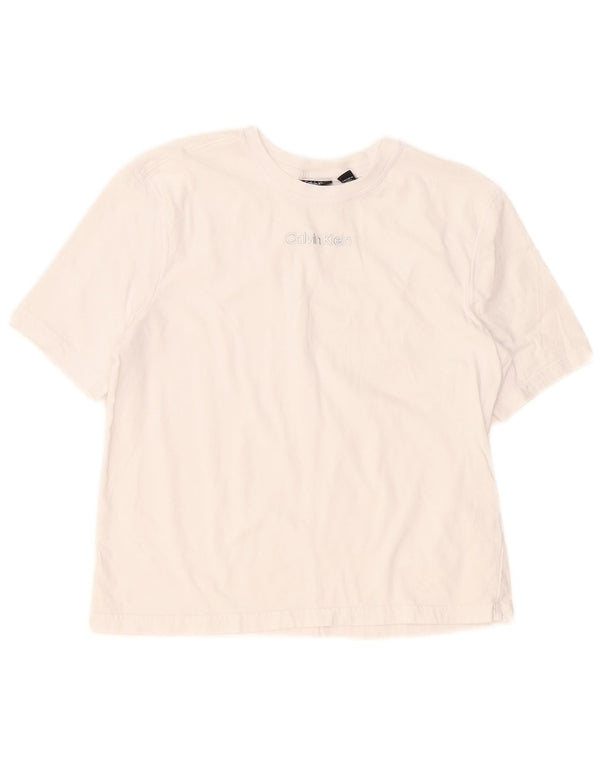 Calvin Klein Camiseta para mujer Top UK 6 XS Blanco