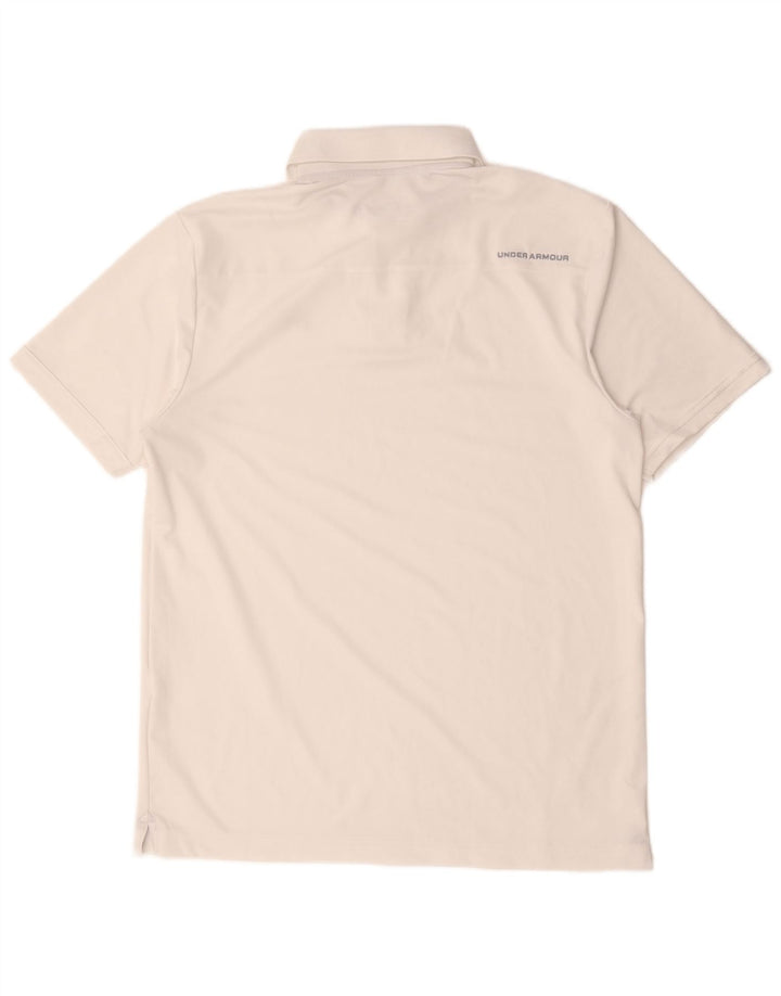 Under Armour Mens Heat Gear Polo Shirt Medium White