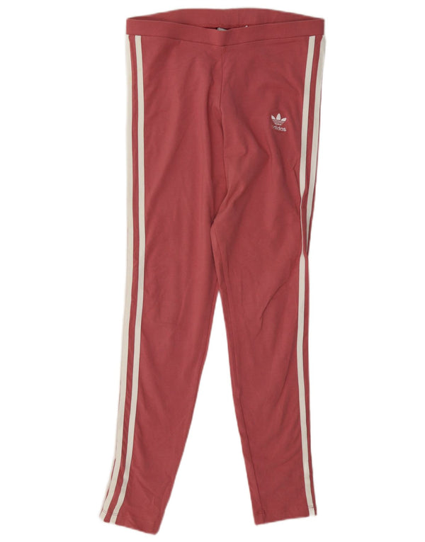 Adidas Dame Leggings UK 10 Small Pink Bomuld