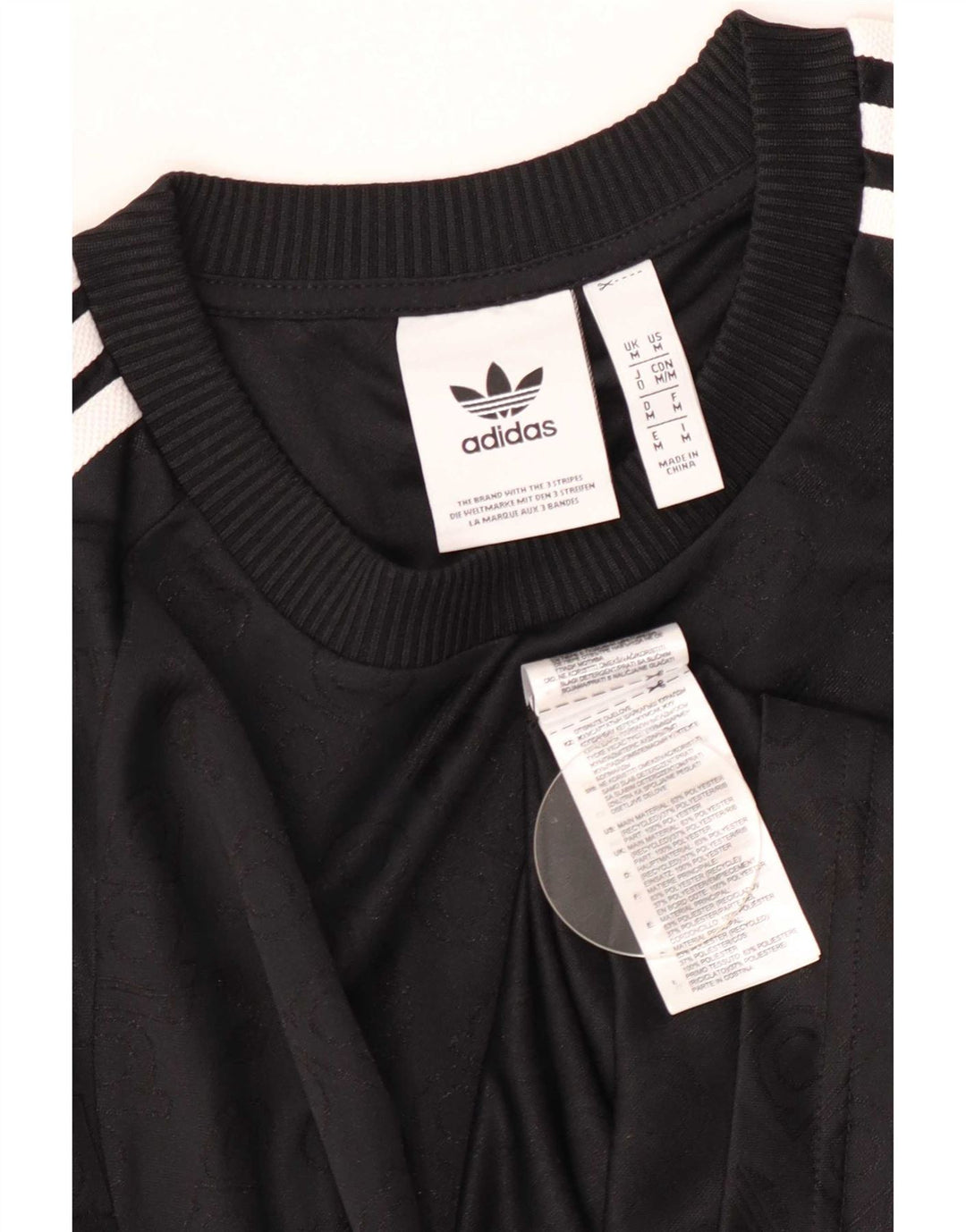 Adidas Męski T-shirt Top Średni Czarny Poliester