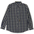 Chaps Chemise Homme Grand Carreau Bleu Marine Coton