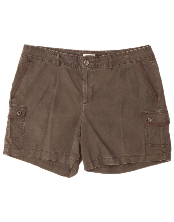DOCKERS Womens Cargo Shorts US 16 2XL W38  Grey Cotton