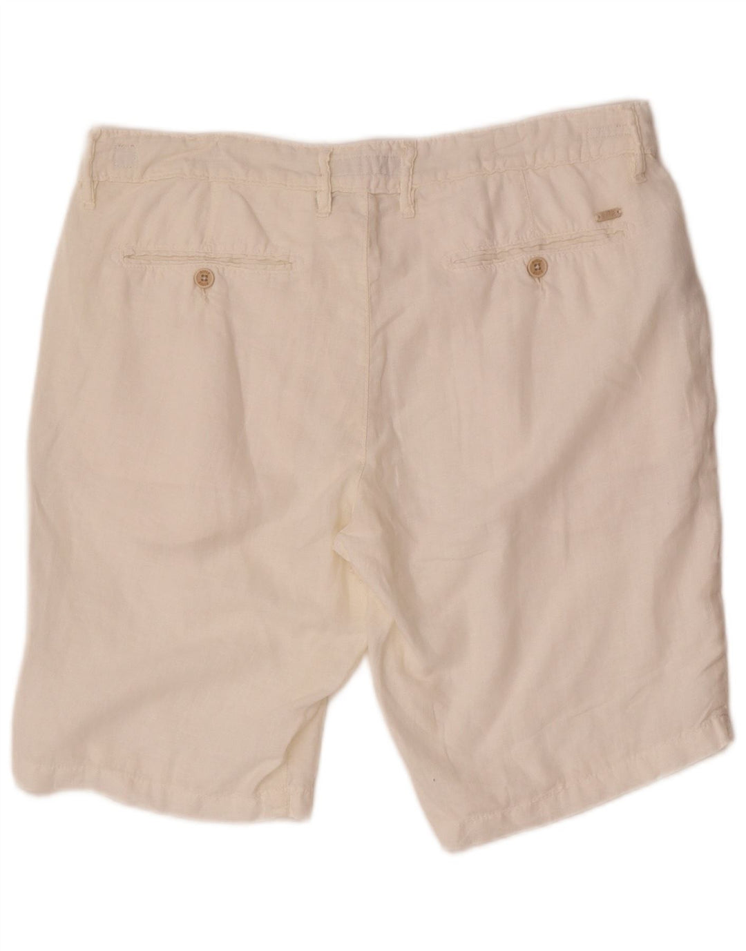 Rifle Mens Chino Shorts W32 Medium White Linen