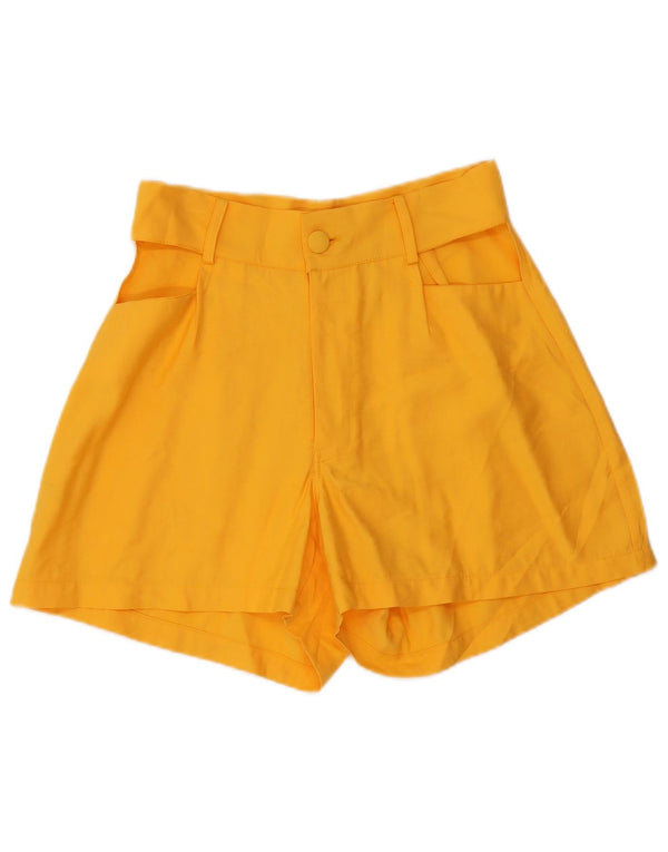 Vintage Womens High Waist Casual Shorts Medium W28 Yellow