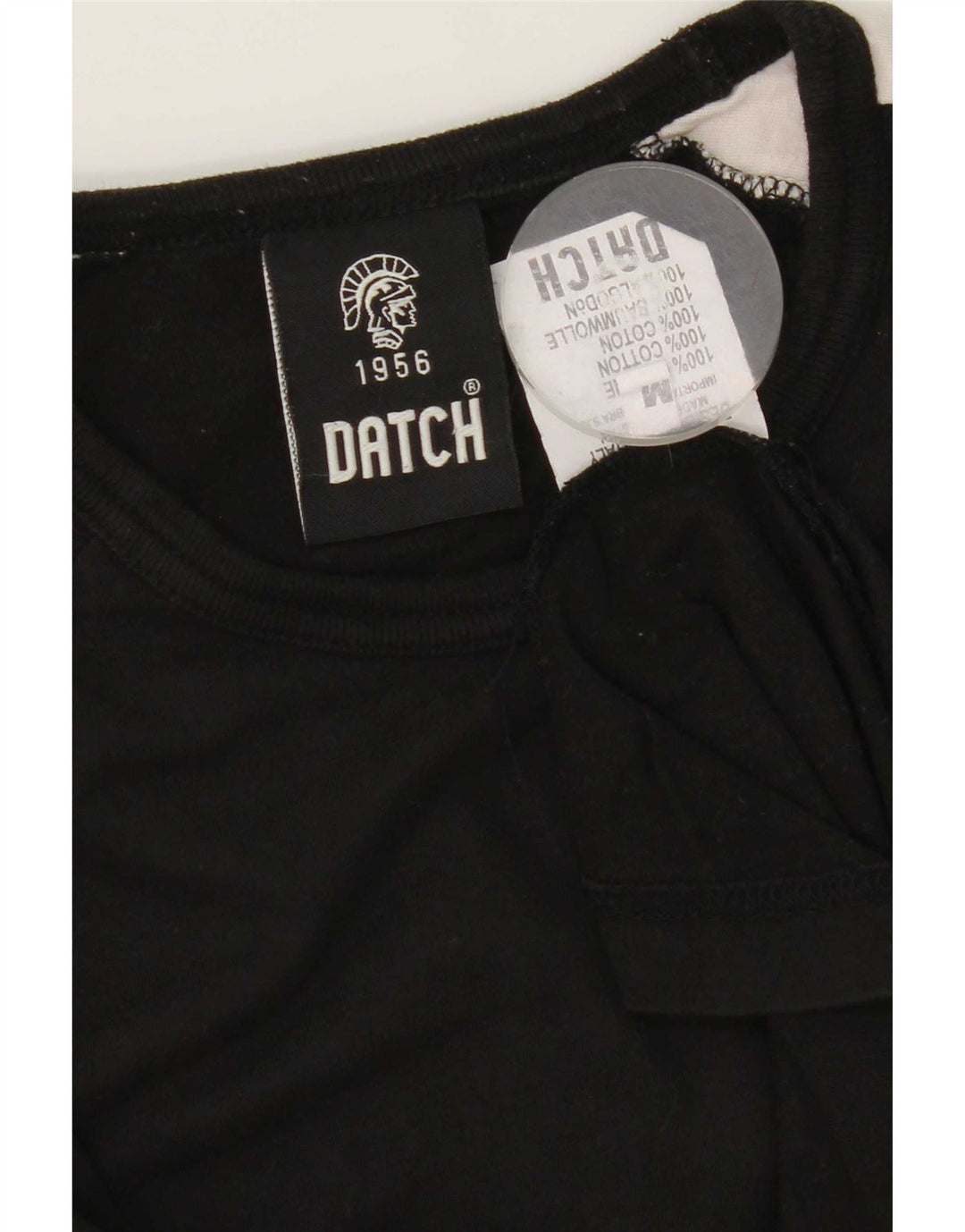 Top masculino Datch manga comprida médio preto colorblock algodão