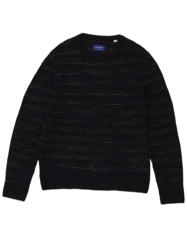 Ανδρικό πουλόβερ Jack & Jones Boat Neck Jumper Medium Navy Blue Pinstripe