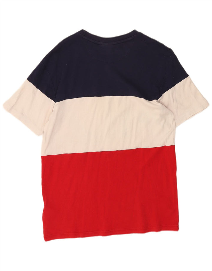 Fila Mens Graphic T-Shirt Top Small Multicoloured Colourblock Cotton