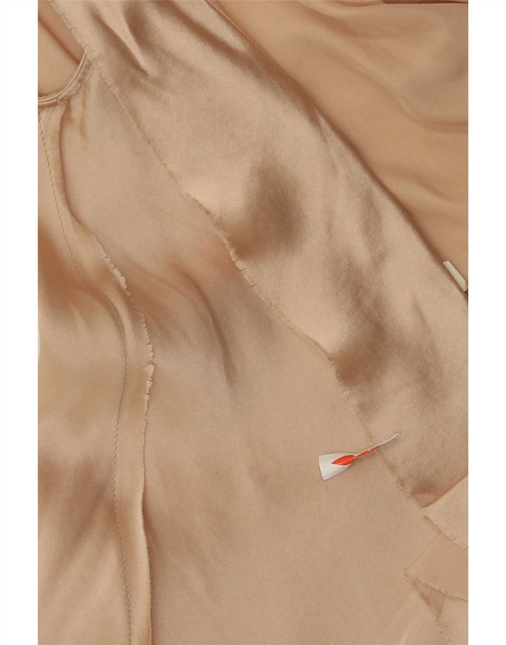 Liu Jo Womens Blouse Top IT 42 Medium Beige Colourblock Silk