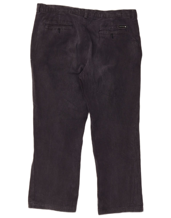 Trussardi Mens Straight Chino Trousers IT 56 3XL W46 L28 Navy Blue