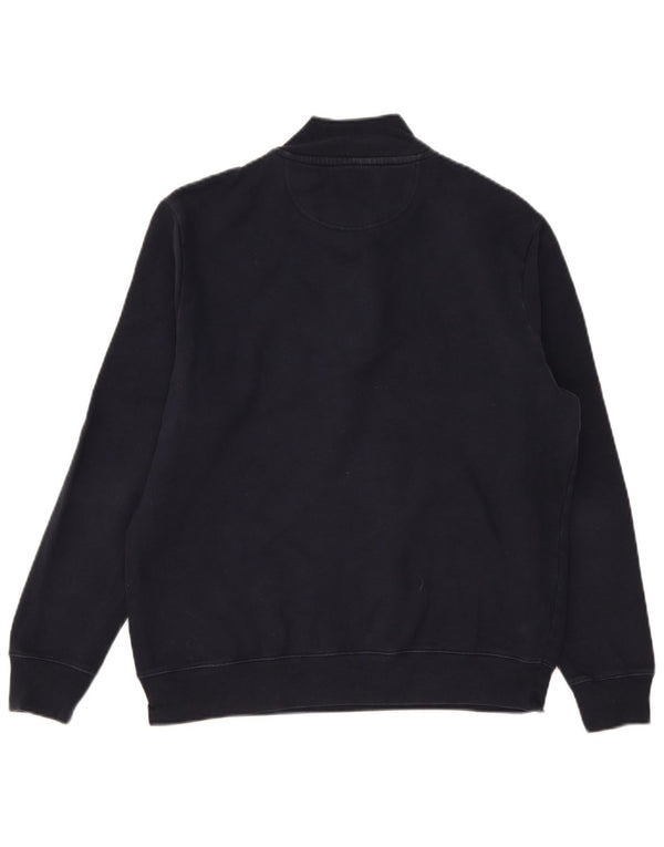 Barbour Damen-Sweatshirt mit Reißverschluss am Hals, UK 16, Größe L, Marineblau, Baumwolle