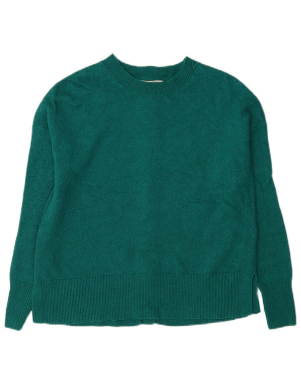 Hobbs Pull surdimensionné à col rond pour femme UK 6 XS en laine verte