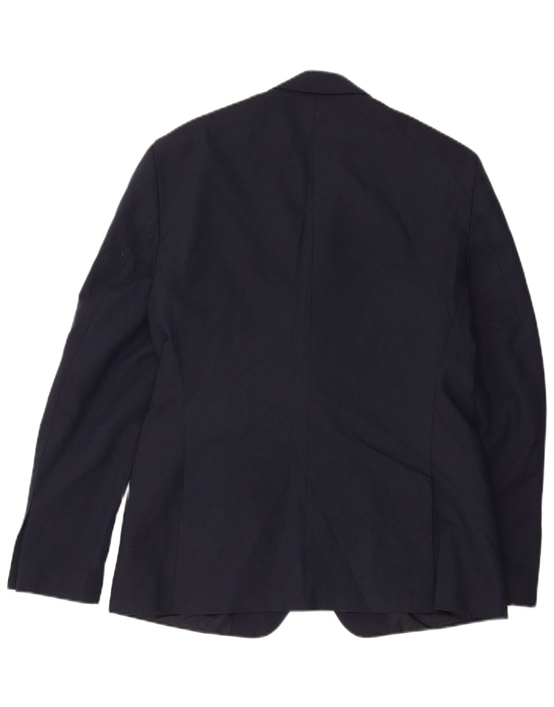 Zara Mens 2 Button Blazer Jacket EU 54 XL Navy Blue Polyester