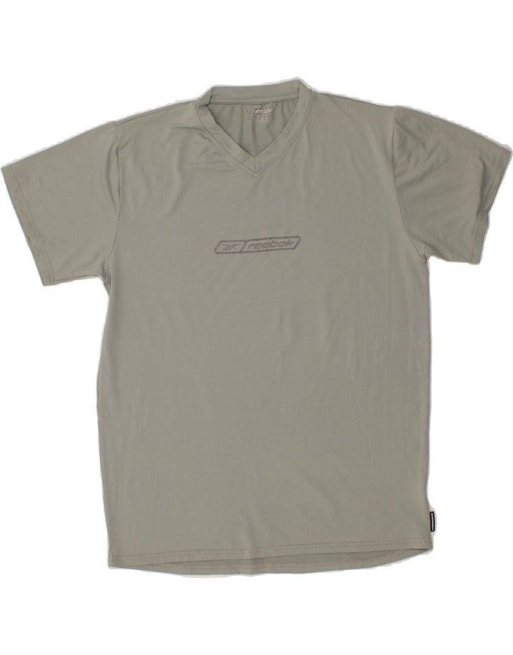 REEBOK Mens Graphic T-Shirt Top Medium Grey Vintage Reebok and Second-Hand Reebok from Messina Hembry 