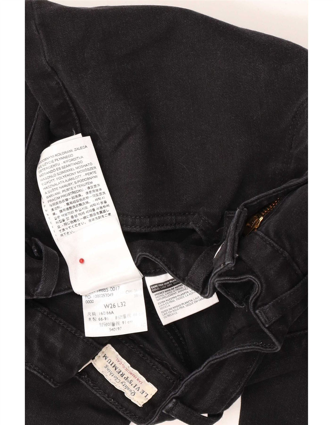 Jeans Levi's 715 Bootcut da donna W26 L32 cotone nero