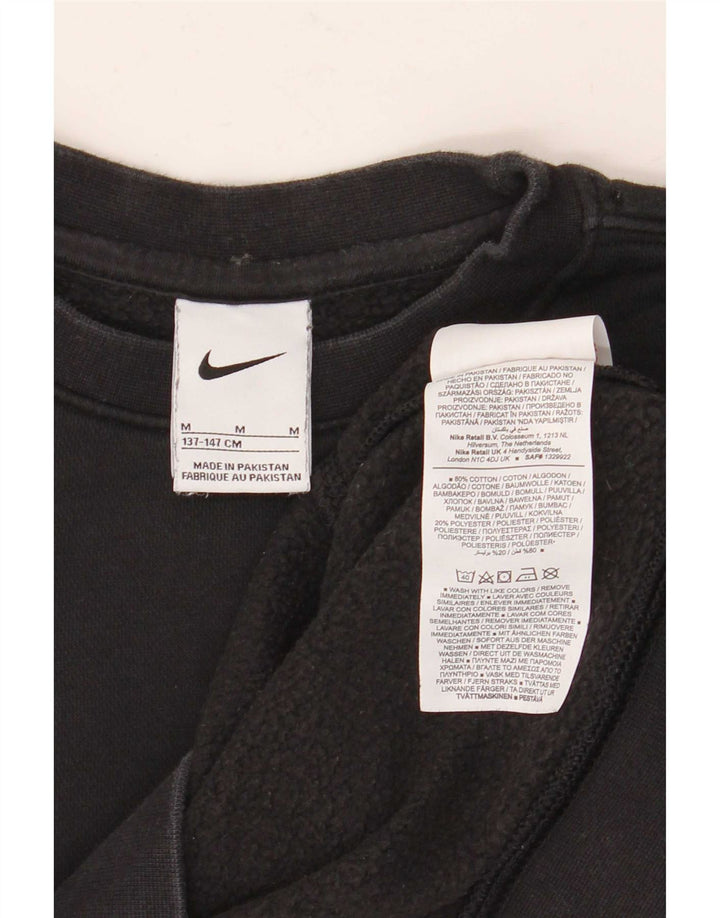 Nike Boys Sweatshirt Jumper 10-11 år Medium Sort Bomuld