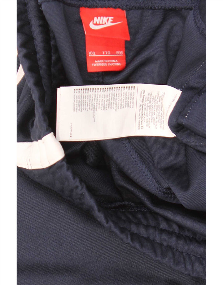 Nike Mens Tracksuit Trousers 2XL  Navy Blue Colourblock Polyester