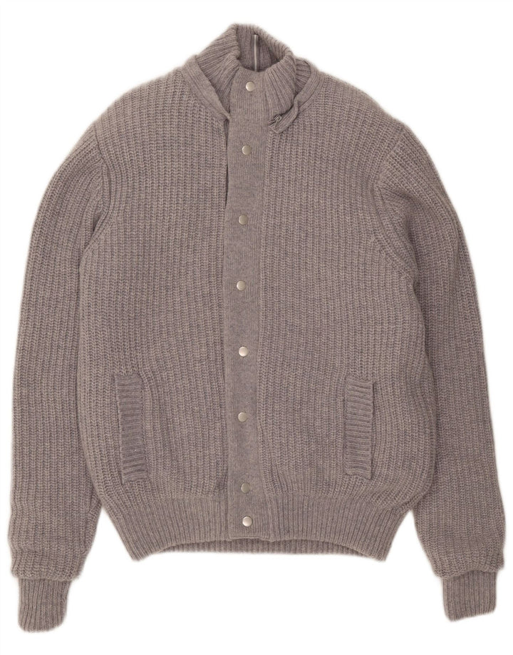 Giacca a vento in maglia da uomo Paul Taylor UK 38 Lana grigio medio