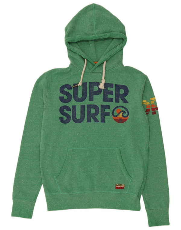 Maglione con cappuccio grafico da uomo Superdry in cotone verde medio