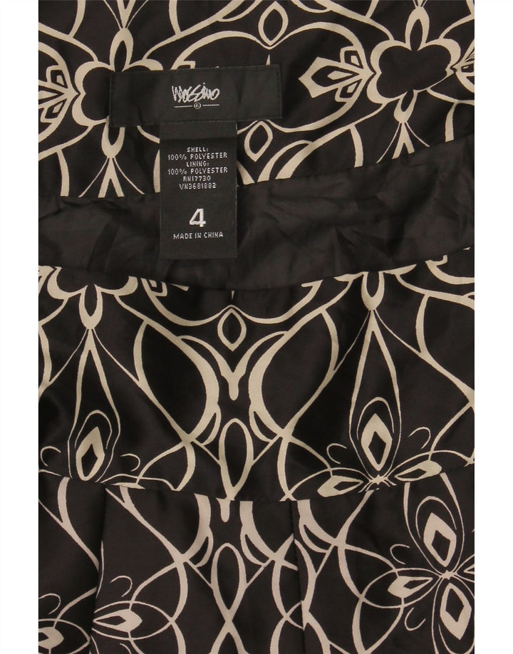 MOSSIMO Womens A-Line Skirt US 4 Small W30  Black Geometric Polyester Vintage Mossimo and Second-Hand Mossimo from Messina Hembry 