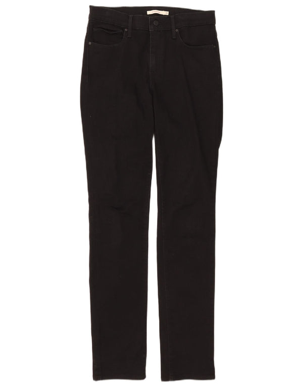 Levi's Womens Slimming Slim Jeans W31 L34 Black Cotton