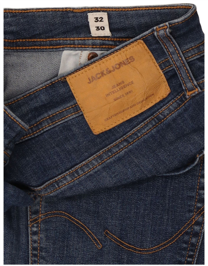 Jack & Jones Mens Slim Jeans W32 L30 Blue Cotton