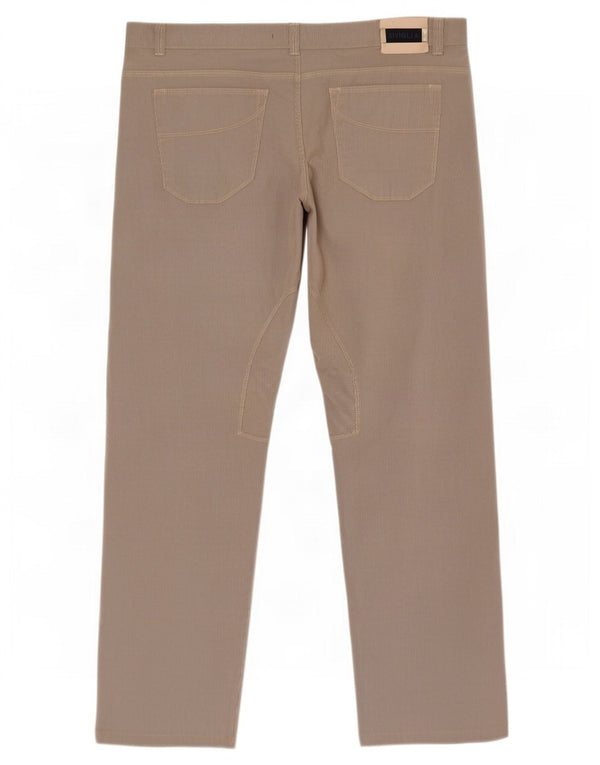 SIVIGLIA Pantalones casuales rectos para hombre W40 L30 Algodón gris a rayas