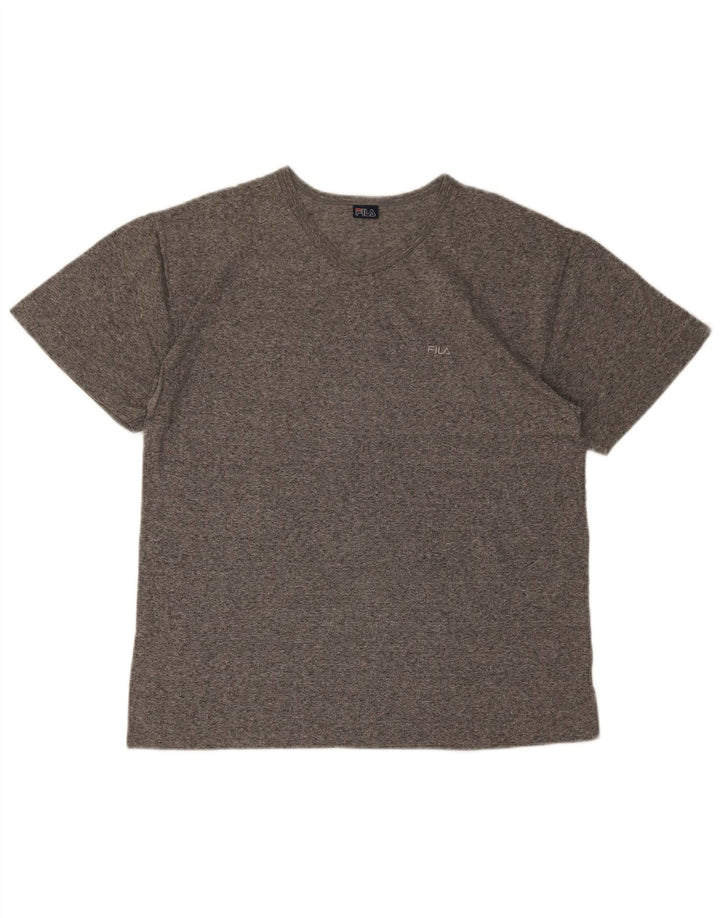 Fila Herre T-Shirt Top Medium Grey Flecked