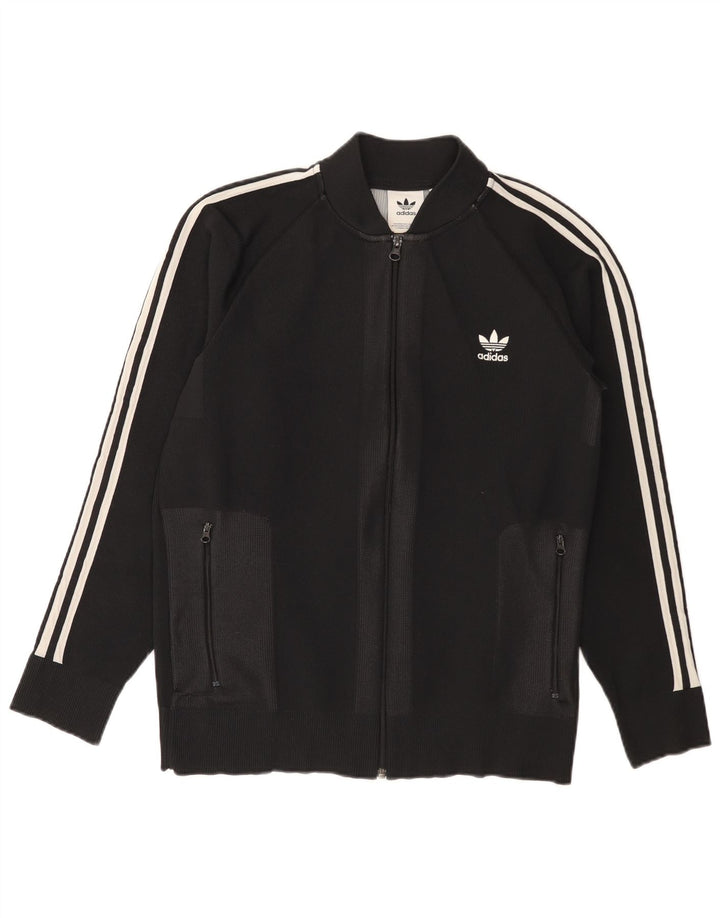 Męska kurtka dresowa ADIDAS, średni czarny poliester