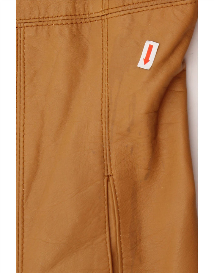 VINTAGE Womens Leather Jacket IT 42 Medium Brown Leather Vintage Vintage and Second-Hand Vintage from Messina Hembry 