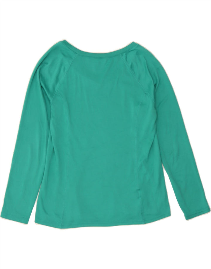 EDDIE BAUER Womens Top Long Sleeve UK 12 Medium Green Polyester Vintage Eddie Bauer and Second-Hand Eddie Bauer from Messina Hembry 
